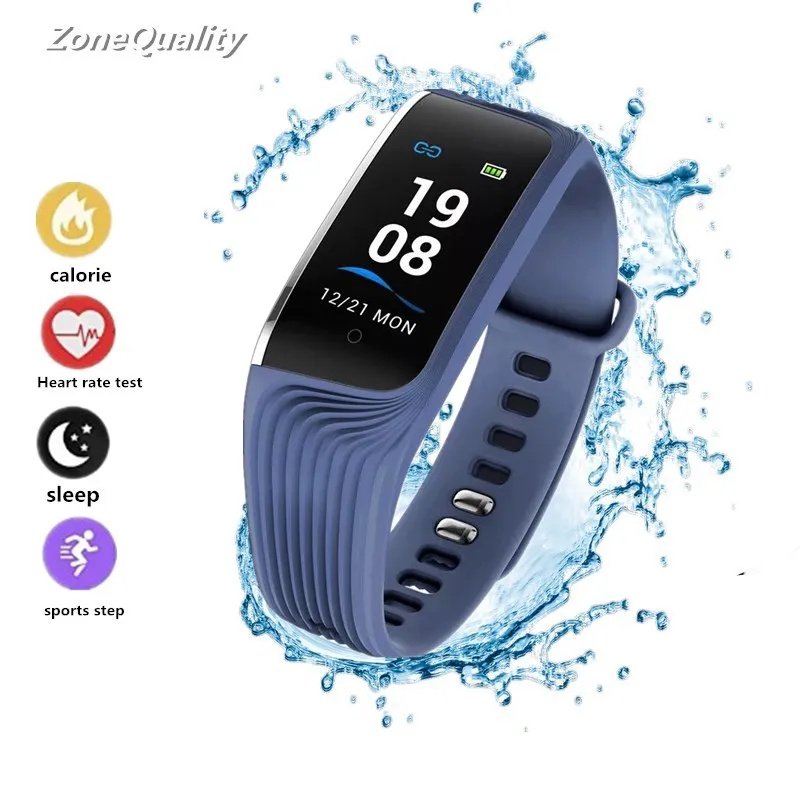 Zonequality IP67 Водонепроницаемый Фитнес браслет монитор сердечного ритма Смарт часы