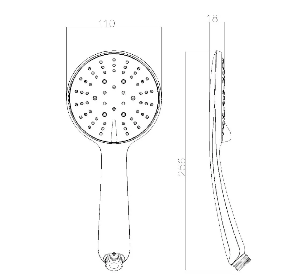 Shower Head Universal Handheld Bath High Pressure Water Saving Showerhead with 3 Mode Function Black | Дом и сад