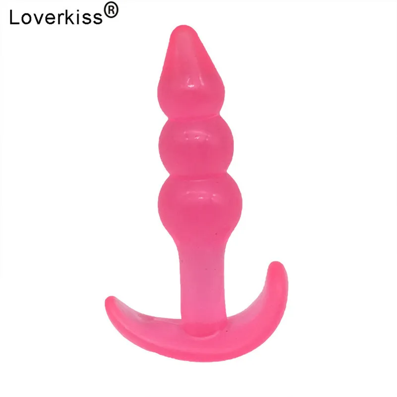 Анальная пробка Loverkiss желе интимные игрушки для женщин фаллоимитатор анальный
