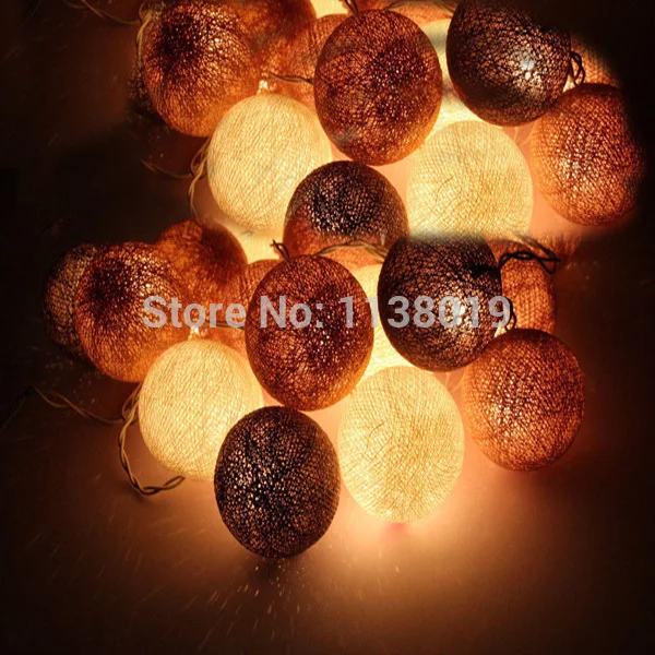 Гирлянда с хлопковыми шариками в тайском стиле 20 шт./компл. для вечерние НКИ патио