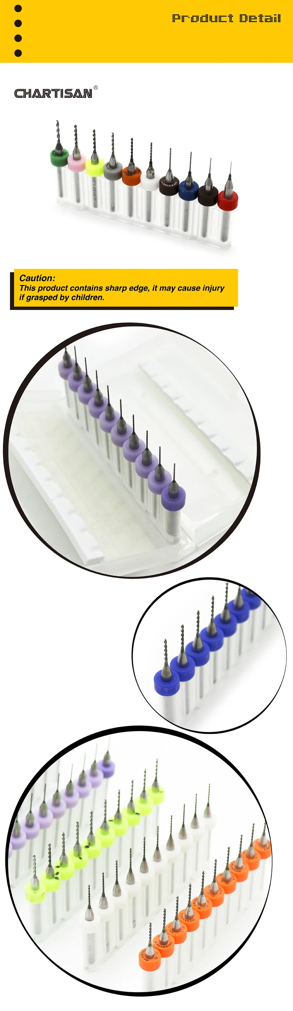 CHARTISAN 0,3-1,2 мм Печатная плата сверла, твердосплавные микро сверла, CNC PCB Twist Drill