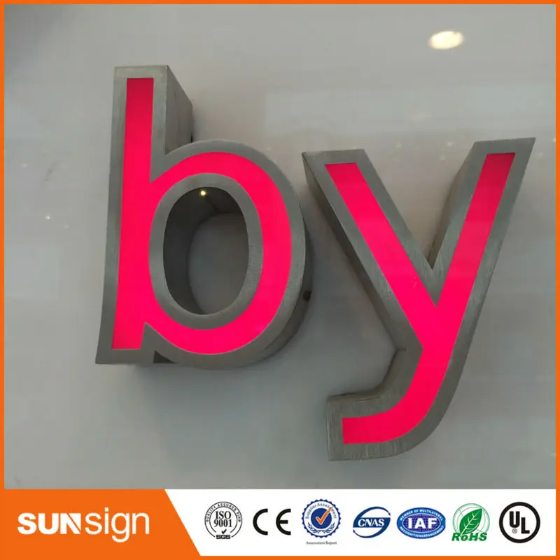 New ARRIVAL advertising decoration chrome stainless steel led letters