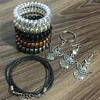 Женский ювелирный набор Angel Bless, ожерелье, серьги, брелок-браслет, высокая эластичность, телефонная проволока, ободок для волос, полезное ювелирное изделие