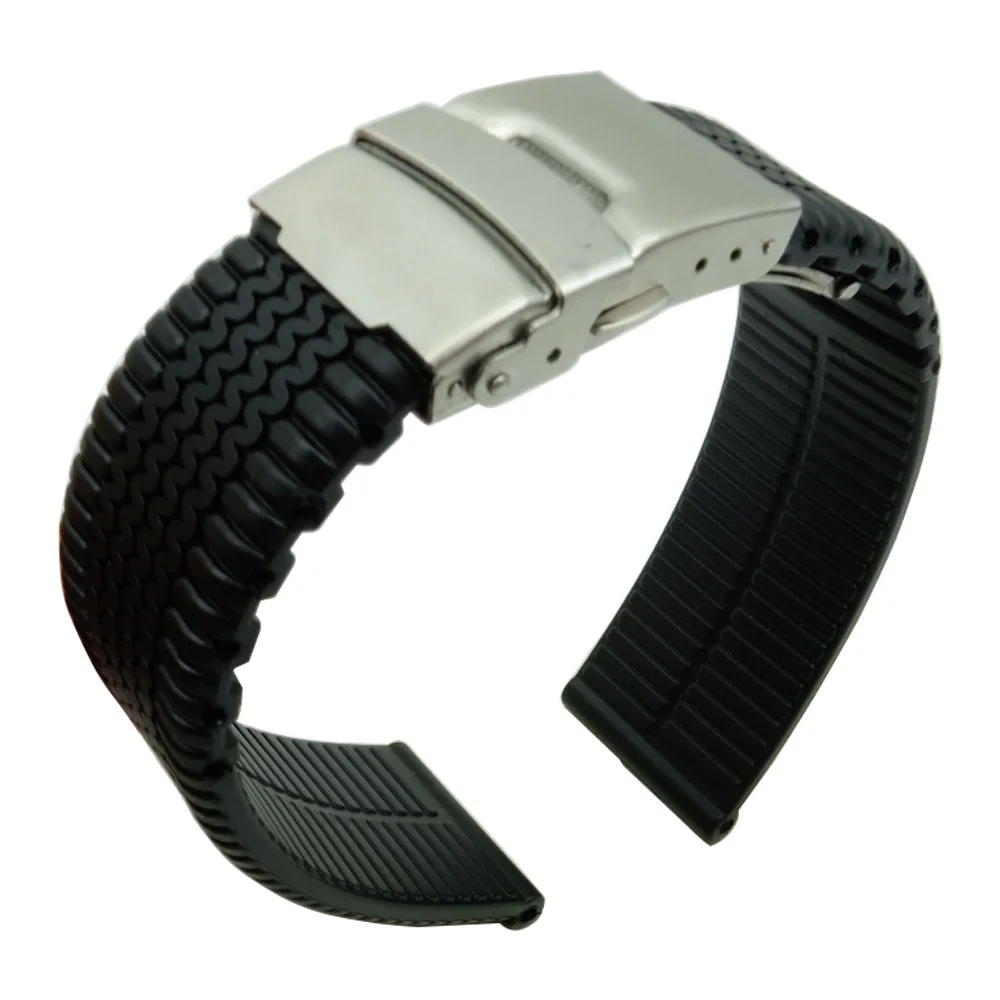 Ремешок для часов из силиконовой резины сменный ремешок 20 мм 22 24 Samsung Gear Timex seiko