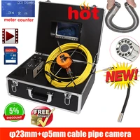 23mm long head 90 degree snake video endoscope camera pipe drain sewer well wall underwater inspection camera system monitor