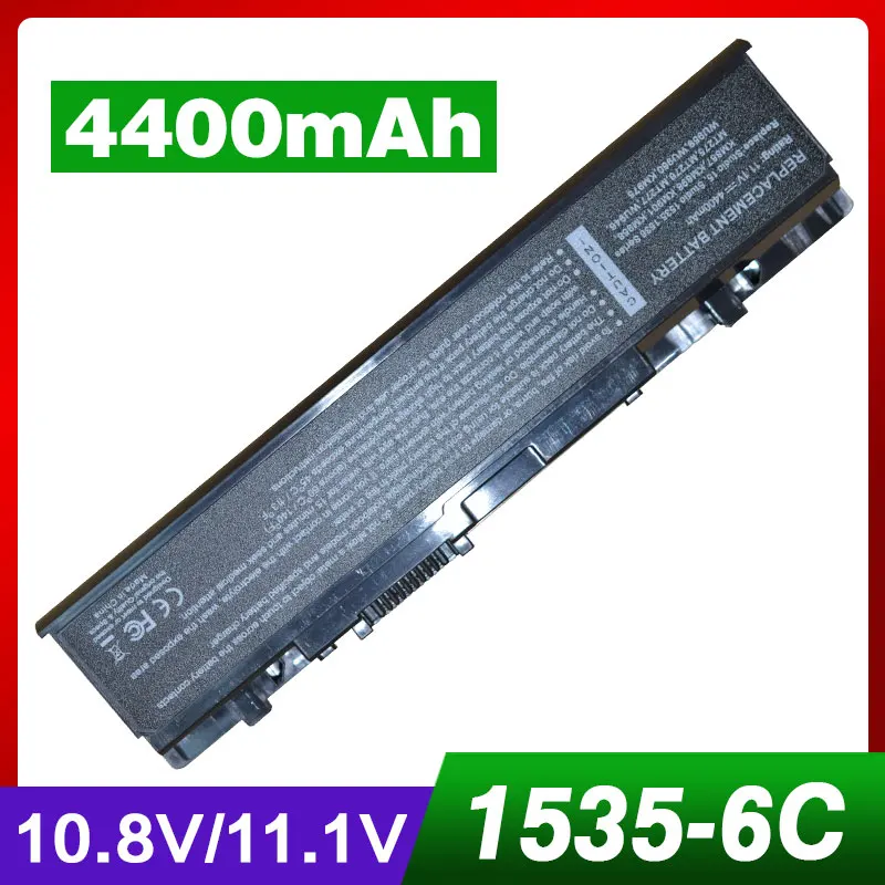 Аккумулятор 4400 мАч для Dell Studio 1535 1536 1537 1555 1557 PP33L PP39L 312 1558 A2990667 KM958 WU946|battery for dell|4400mah