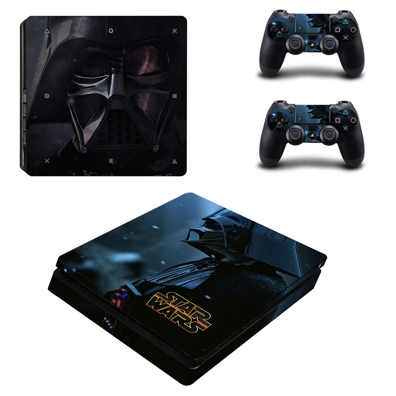 YSP4S-0574 PS4 тонкая кожа Звездные войны стикер s Play станция 4 тонкие виниловые наклейки стикер для playstadi4 тонкая консоль и два контроллера - Цвет: YSP4S-0574