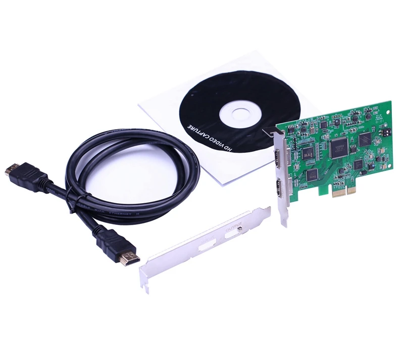 4K HDMI PCIE Карта видеозахвата HD PCI-E Запись видео передача через 1080p 60 игра встречи прямой трансляции потокового+ HDMI кабель