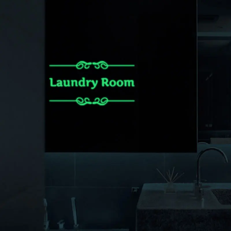 Креативная светящаяся Настенная Наклейка s двери туалета ванной декоративная