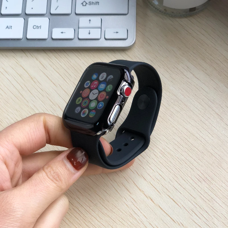 360 защитный бампер на весь экран, ультра тонкий жесткий чехол из поликарбоната для Apple Series 3/2, 38 мм, 42 мм, чехол для iWatch 4/5, 40 мм, 44 мм