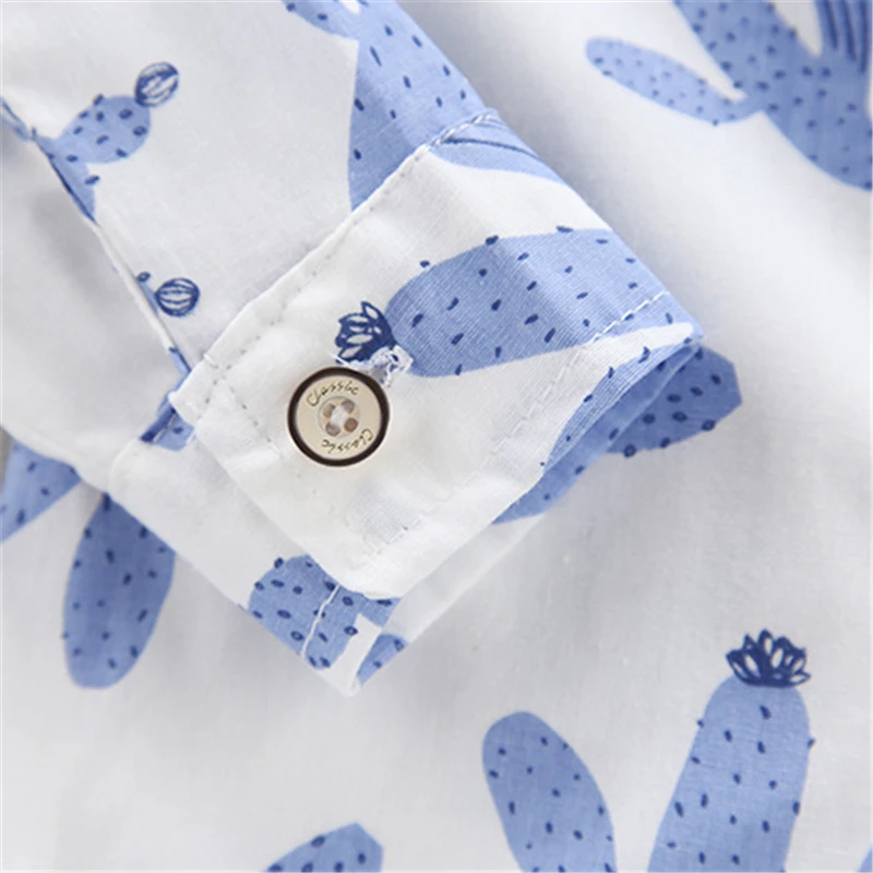 Новые осенние повседневные Детские рубашки с длинными рукавами и принтом