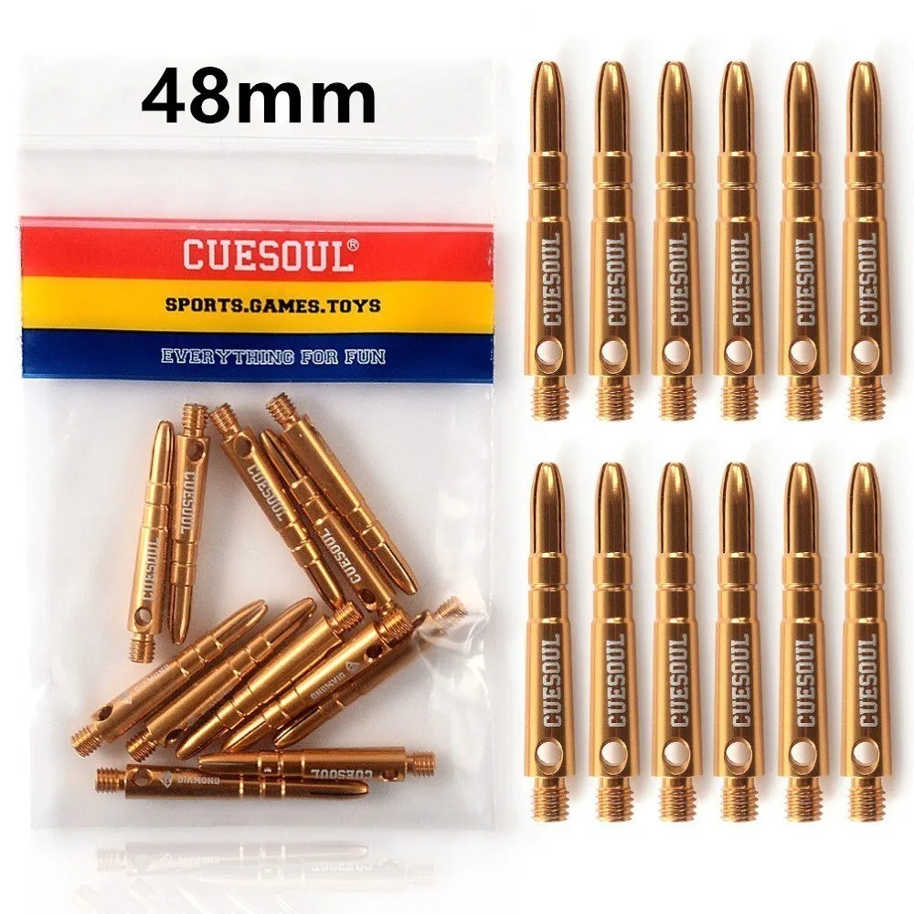Gold 48mm CUESOUL 35/41/48 мм алюминиевый радиатор для Дартс 2BA 12 шт Профессиональный Дартс Аксессуары 4 цвета высокое качество - Цвет: Gold 48mm
