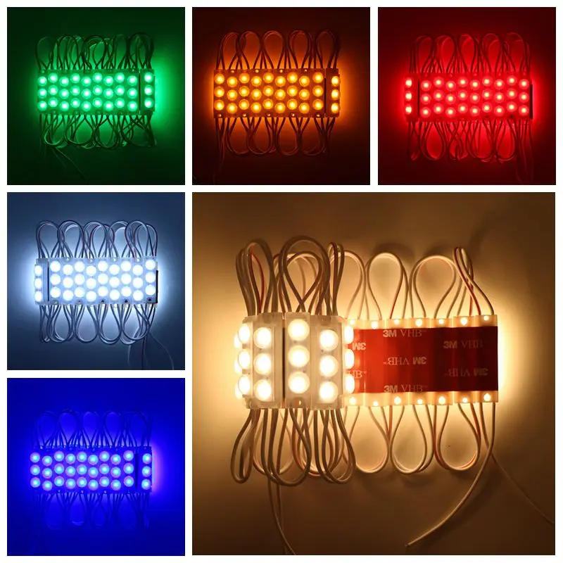 3 светодиодных мини модуля 40*10 мм 2835 SMD IP68 Водонепроницаемая линза для инъекций