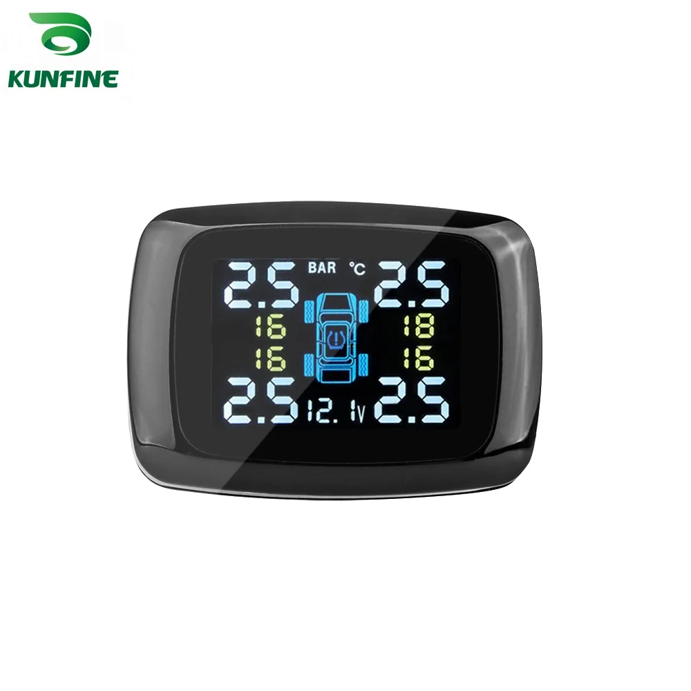 Салона автомобиля TPMS система контроля давления в шинах прикуривателя цифровой ЖК-дисплей Auto охранной сигнализации снижайте давление