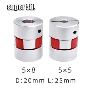 Гибкий Алюминиевый вал сливы Соединительная муфта для CNC шагового муфта мотора D20 L25 58 мм, 1 шт.