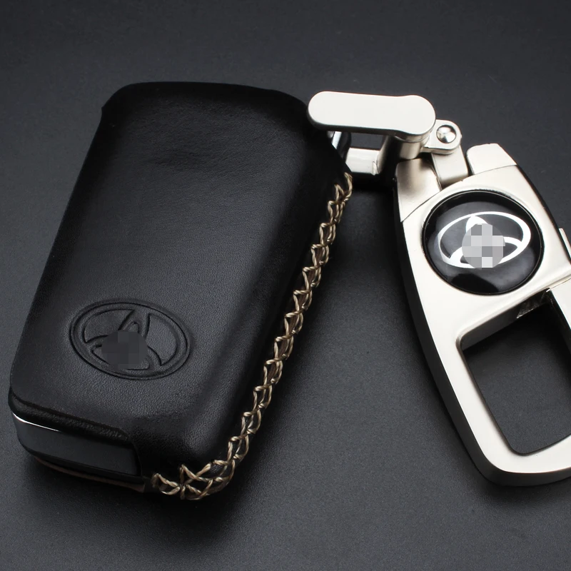 2017 Новый Корова Кожа Ключа Автомобиля Чехол Обложка ДЛЯ 2014-2016 TOYOTA CAMRY КОРОНА ПРАДО