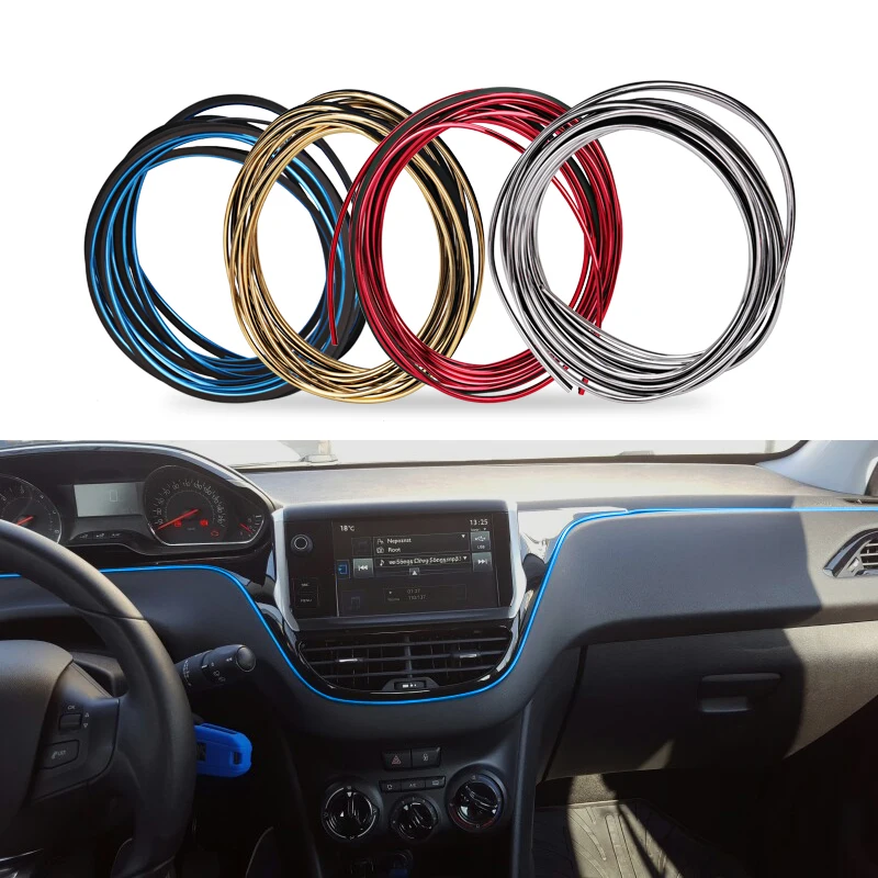 Автомобильные полосы 5 м сделай сам 3D Автомобильная наклейка молдинг интерьера