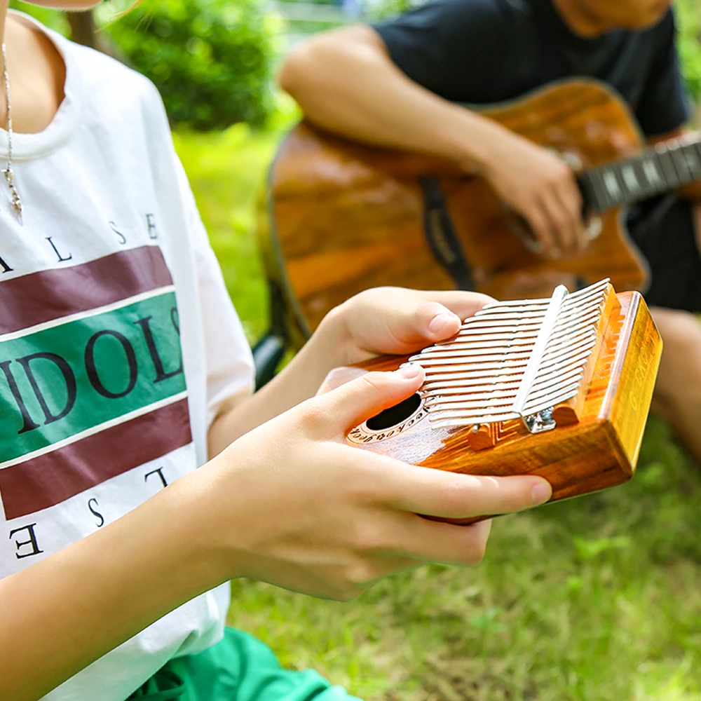 GECKO Kalimba 17 клавиш Акация(КоА) большой палец пианино и EVA высокая производительность защиты коробка, тюнинг молоток, профессиональные модели K17K
