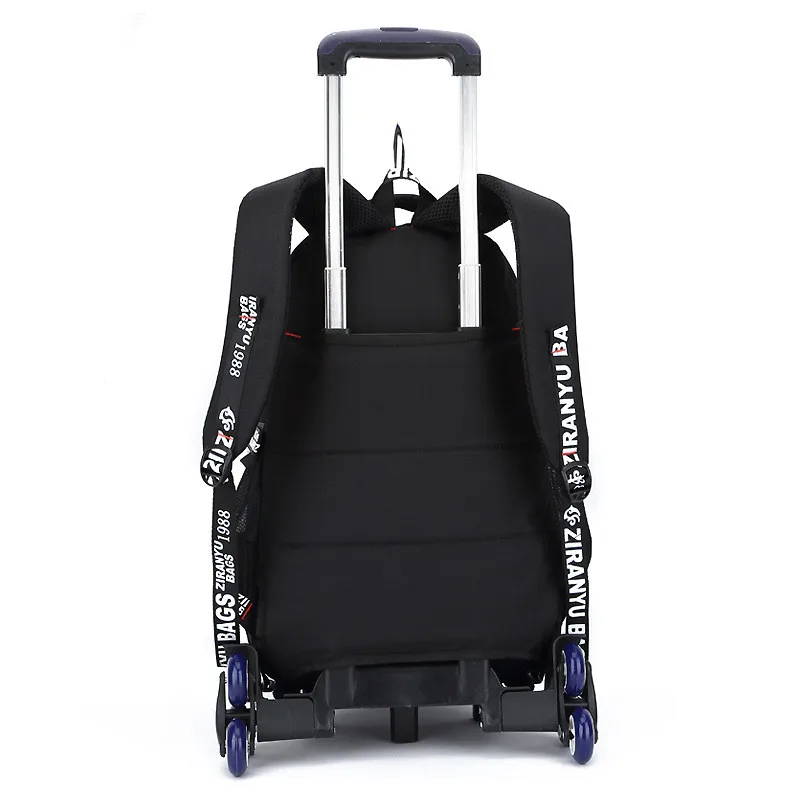 Children School Bags with 2/6 Wheels Removable Kids Child Trolley Bag Boys Girls Rolling Backpack Wheeled | Багаж и сумки