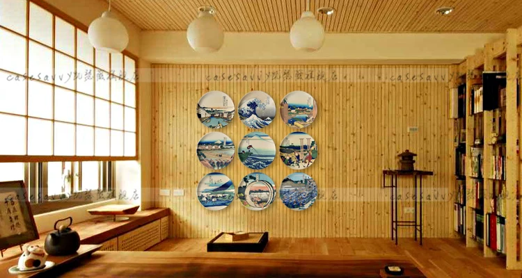 10 дюймов Fu Yue тридцать шесть видов Hokusai праздник день Тип декоративная тарелка подвесная тарелка Керамическая Тарелка декоративная тарелка настенная