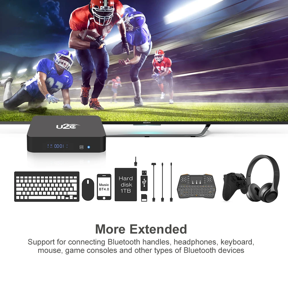U2C X Супер смарт ТВ коробка HDMI HD цифровая наземная приемник телеприставки 3G + 32G