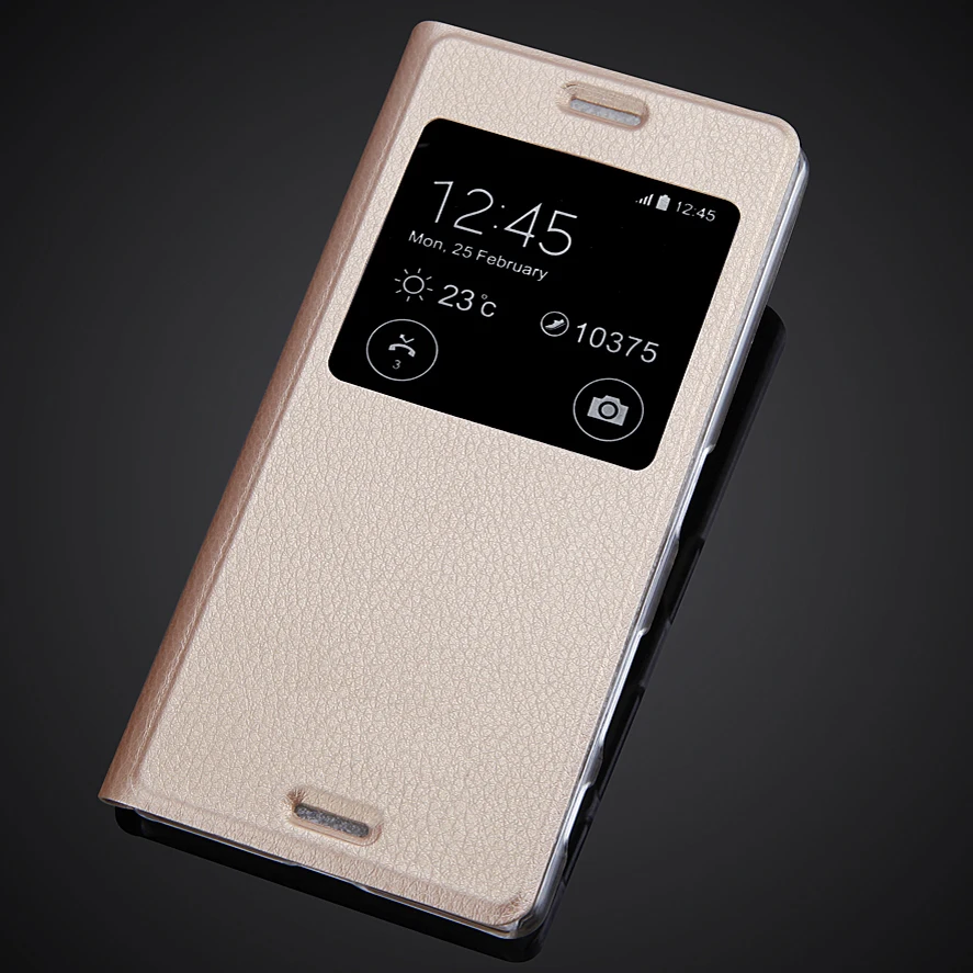 Чехол для Sony Xperia X F5122 F5121 чехол телефона с окошком просмотра откидной из