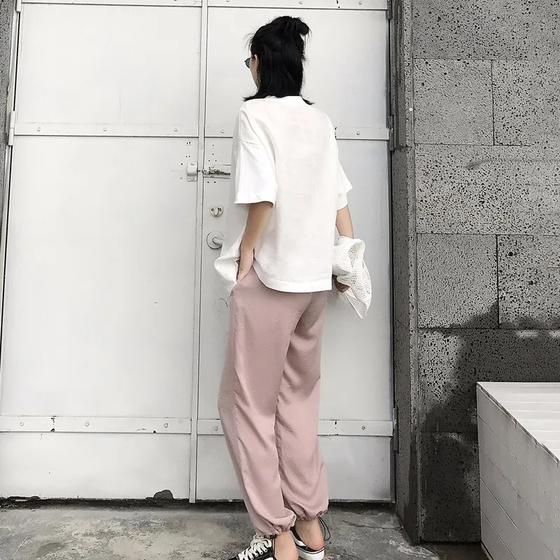 TWOTWINSTYLE Асимметричная футболка женская льняная Лоскутная с круглым вырезом и