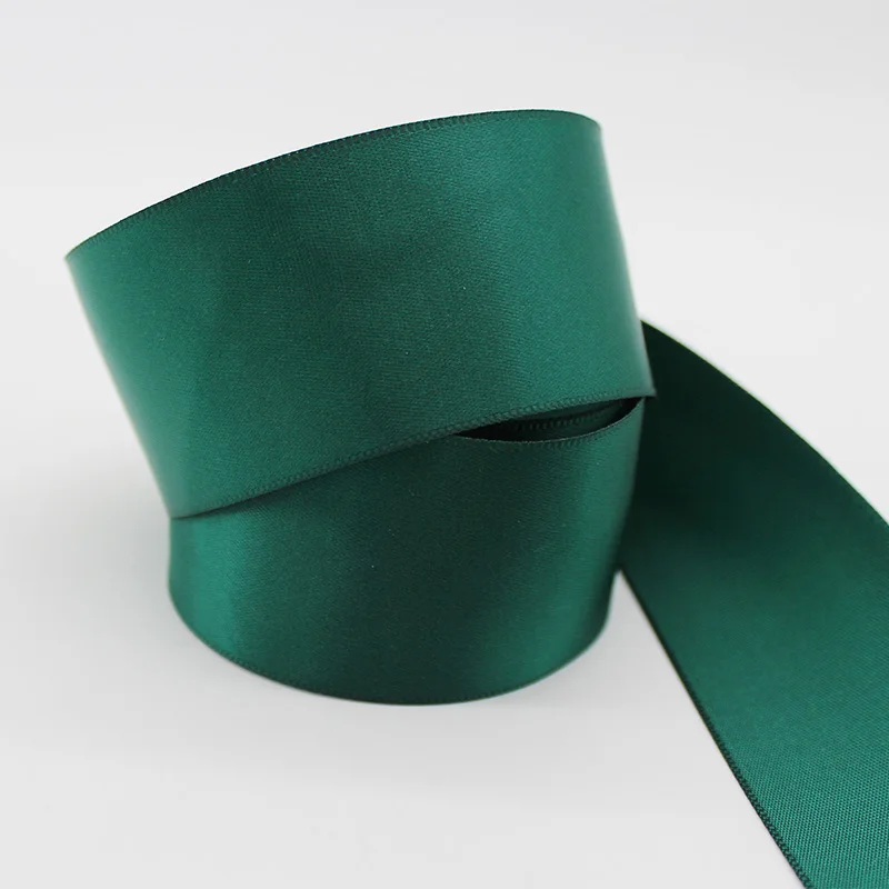 38mm Forest Green 16 мм 19 мм 38 мм однолицевая атласная лента полиэстер тесьма для DIY Подарочная коробка обернутая Декор Аксессуары 5/" 3/4" 1,5 дюймов - Цвет: 38mm Forest Green