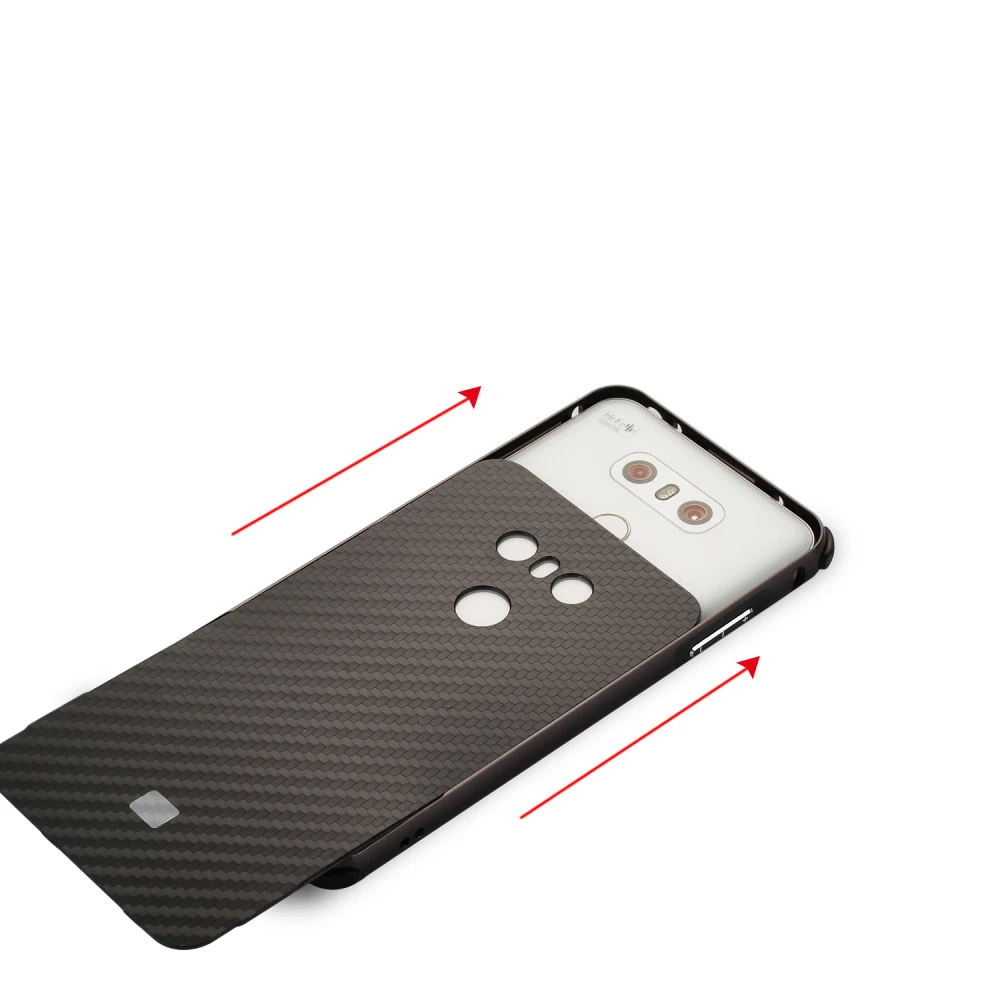ZEALLION для LG G6 роскошная оправа из металлического алюминия + углеродное волокно