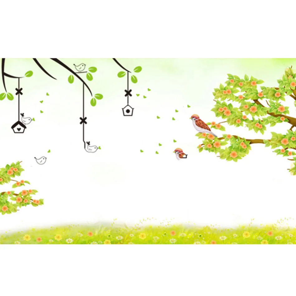 1 шт. Красивая семейная фоторамка Летающие птицы дерево настенные наклейки