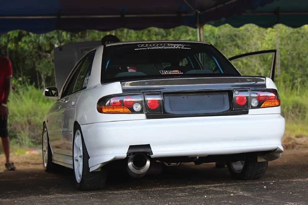 Для Mitsubishi 92 95 Lancer EVO 3 CE9A CD9A углеродное волокно задний бампер выхлопной тепловой