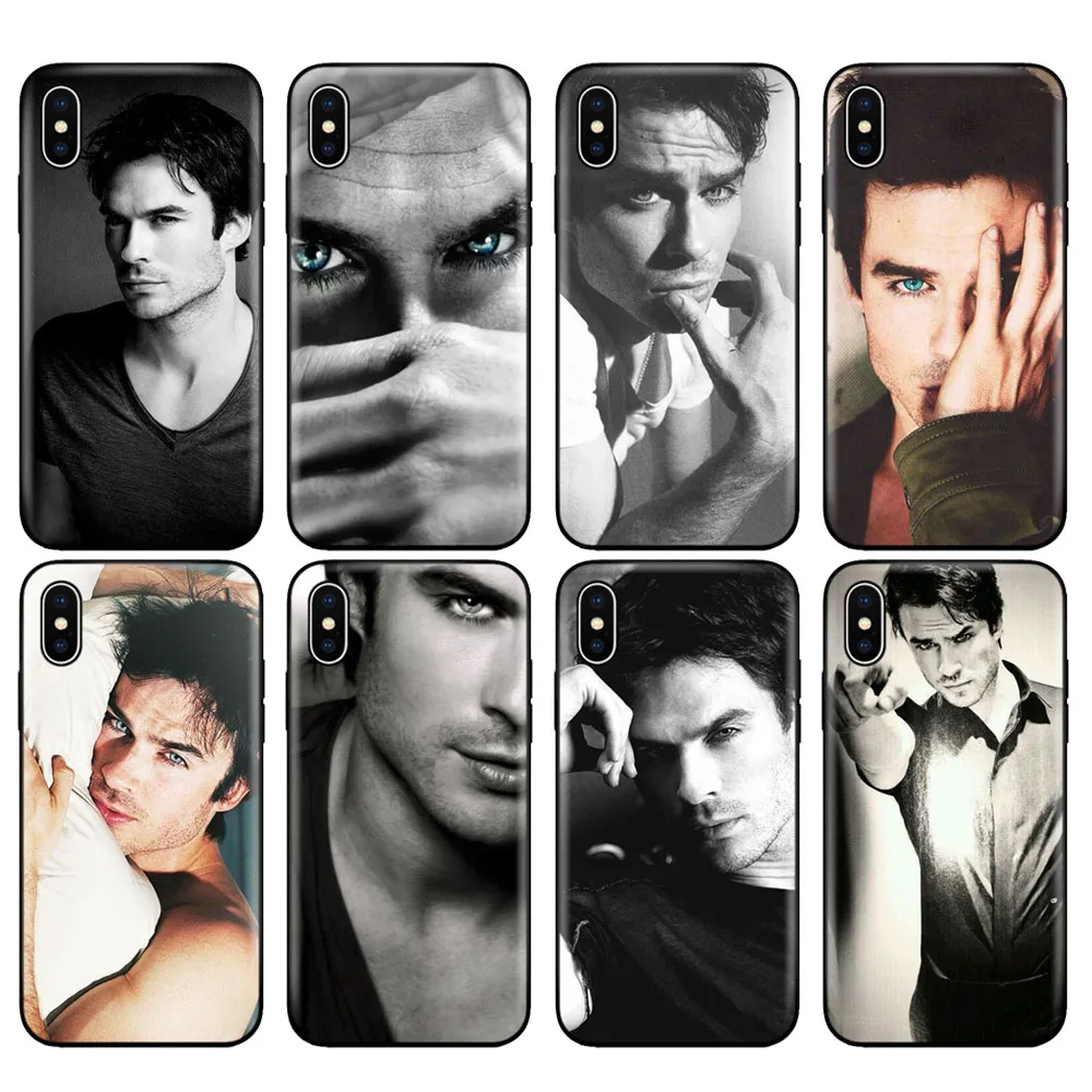 

Black tpu case for iphone 5 5s SE 2020 6 6s 7 8 plus X 10 XR XS 11 pro MAX silicon cover The Vampire Diaries Ian Somerhalder