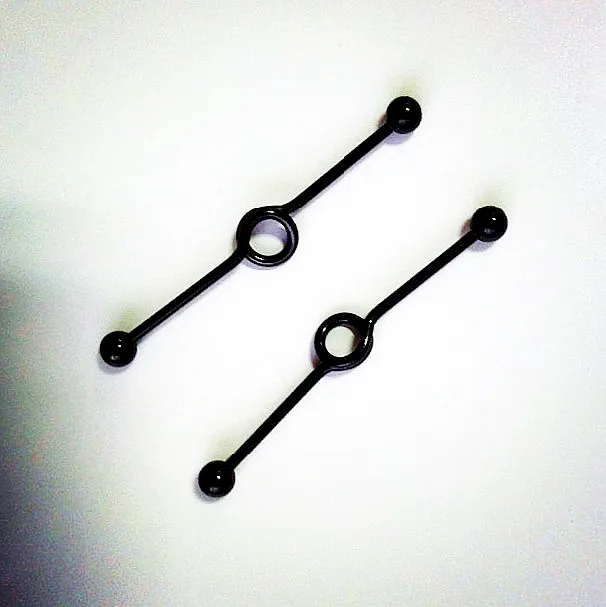 Серьги гвоздики из нержавеющей стали для пирсинга языка круглые ювелирные