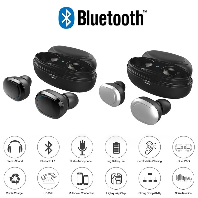 T12 TWS Bluetooth наушники мини V4.2 гарнитура двойные беспроводные наушники Auriculares Fones De Ouvido стерео Xaomi