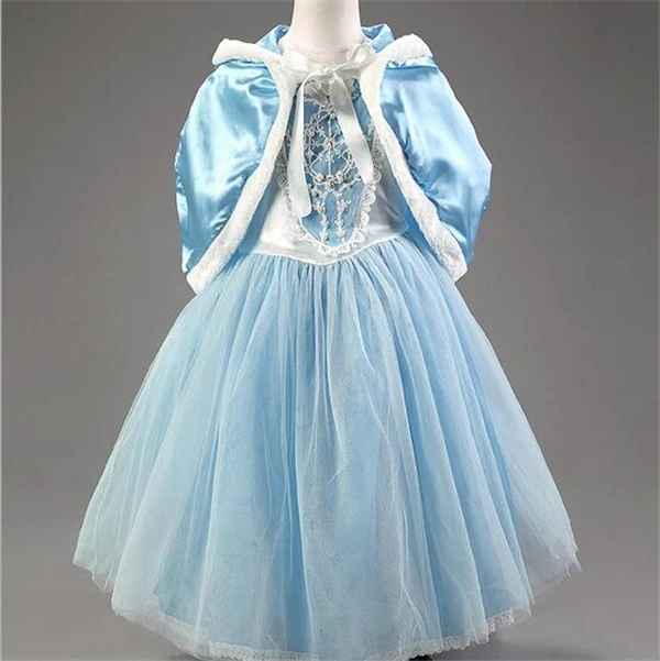 Детские платья принцессы Эльзы для девочек карнавальный костюм нарядное платье +