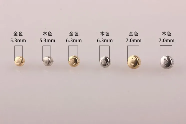 1 шт. большая трубка Универсальный Нержавеющая сталь Золото и серебро Rlx часы Корона