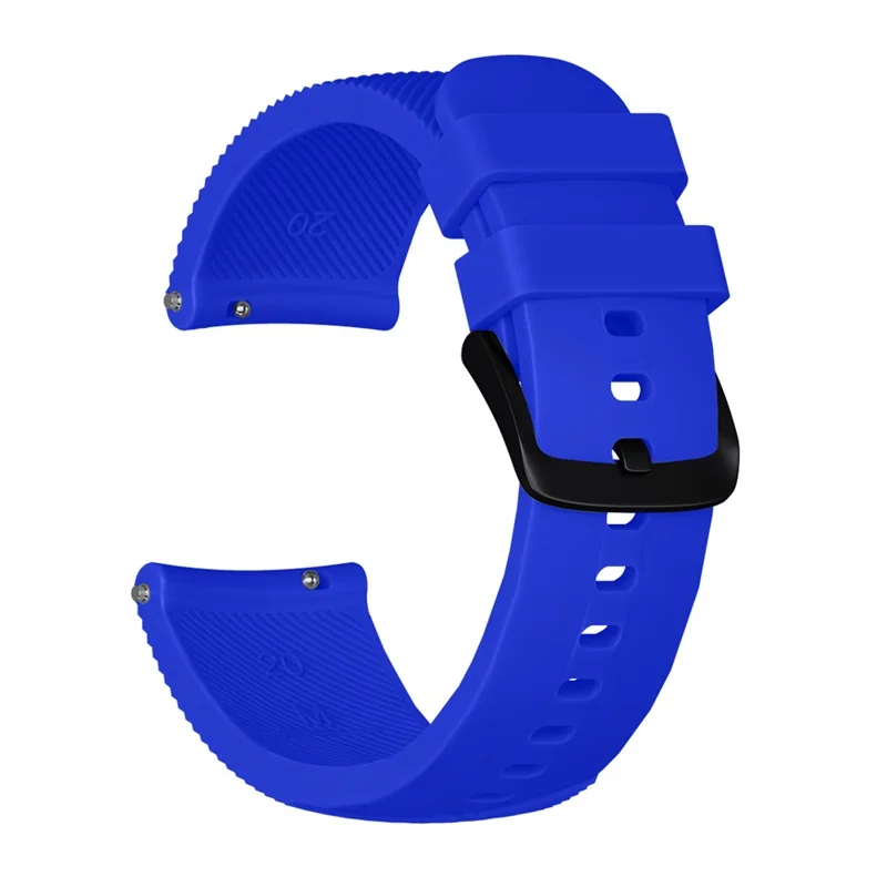 20 мм силиконовый ремешок для Xiaomi Huami Amazfit Bip Смарт-часы ремешок браслет для samsung gear Sport для Garmin Vivoactive3 - Цвет: Blue
