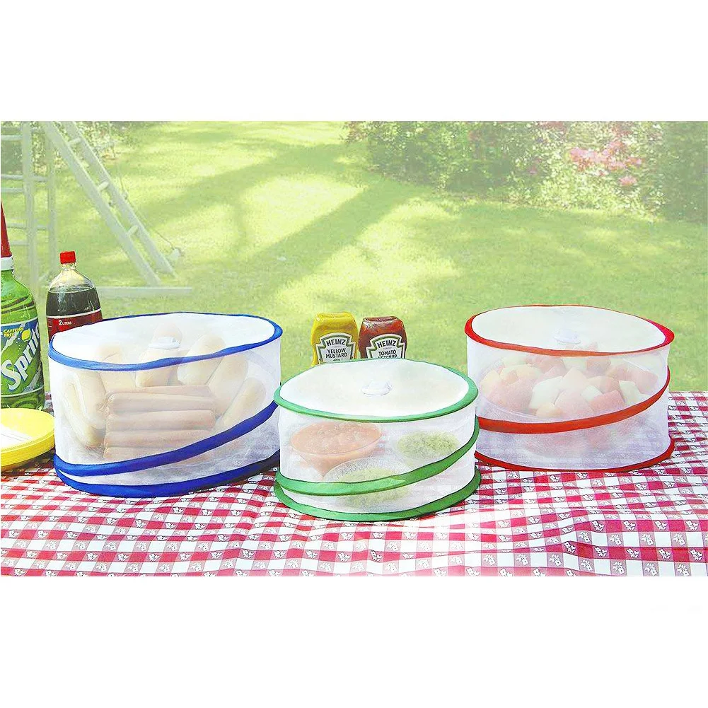 3 шт./компл. Еда Чехол Открытый складное хранилище круглый Форма для защиты от