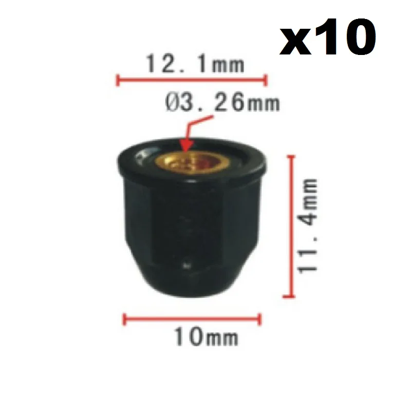 

10x For Honda FANGLED NUT HOLDER ATTACHMENT CLIP / Nylon Retainer Clip