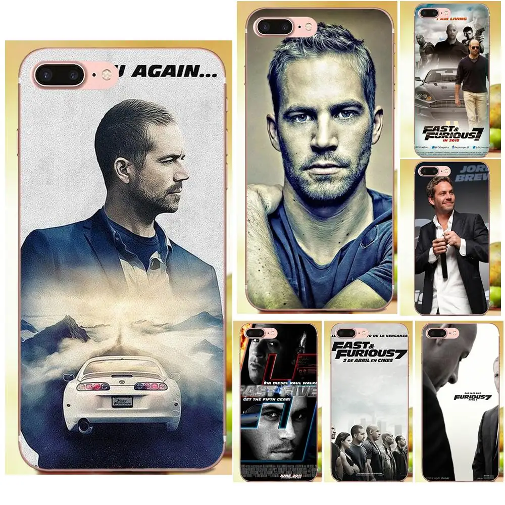 Быстрый и яростный 7 Paul Walker для Apple iPhone X XS Max XR 4 4S 5 5C 5S SE 6 6S 8 Plus Мягкий ТПУ чехол