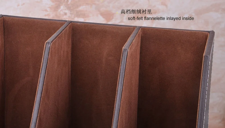 Наклонный деревянный кожаный стол с 3 отделениями A4 папка для документов