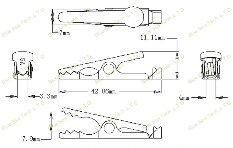 Зажим типа крокодил из красной меди 10 шт. 42 мм диаметром 7 9 открытое отверстие