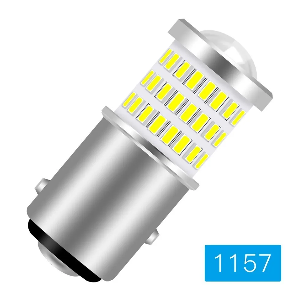 1157 1 шт., супер яркие светодиодные лампы 1156 1157 Bay15d 3156 3157 7440 7443, поворотные стоп-сигналы, задние светодиодные фонари для парковки - Испускаемый цвет: 1157