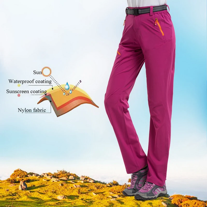 NUONEKO Nylon Ultra-Thin Stretch Hiking Pants Men Women's Quick Dry Outdoor Sport Camping Trekking Climbing Trousers PN36 | Спорт и