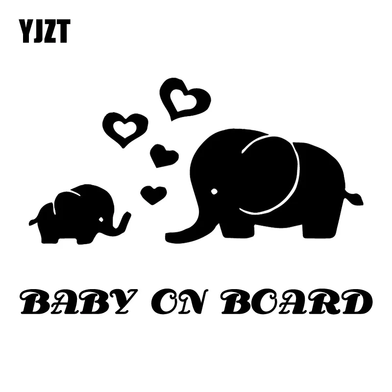 

YJZT 18.4X12.3CM Love Elephant Fashion Car Window Bumper Decoration Decal Lovely Cartoon Car Sticker C25-0228