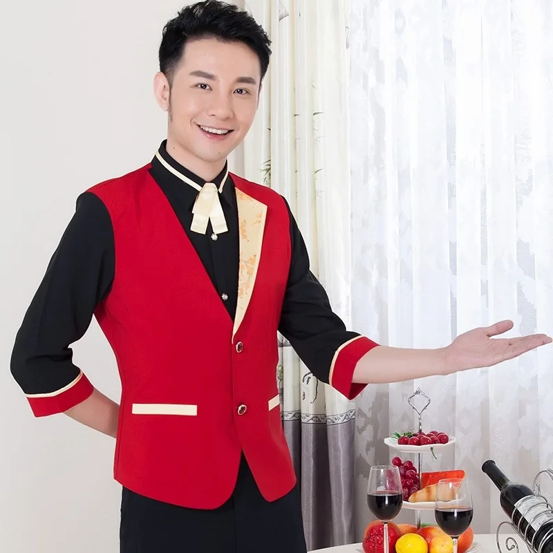 Рабочая одежда для отеля женская униформа официантки Комбинезоны ресторана и