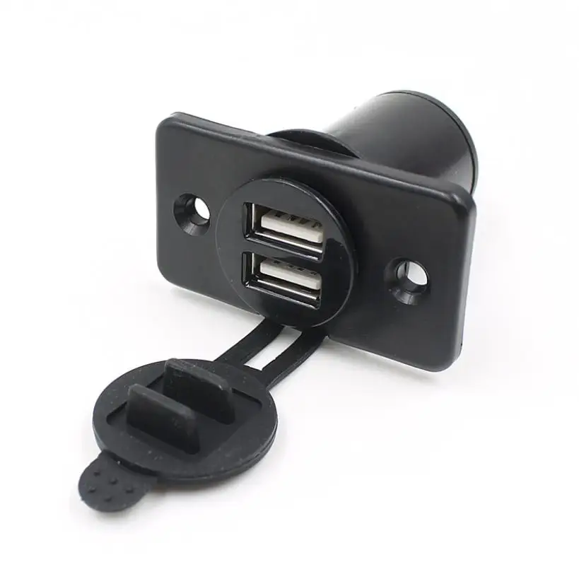 Автомобильный Стайлинг автомобильные аксессуары 2.1A двойная USB розетка для автомобильного прикуривателя Зарядное устройство адаптер питания розетка для Focus Passat Универсальный