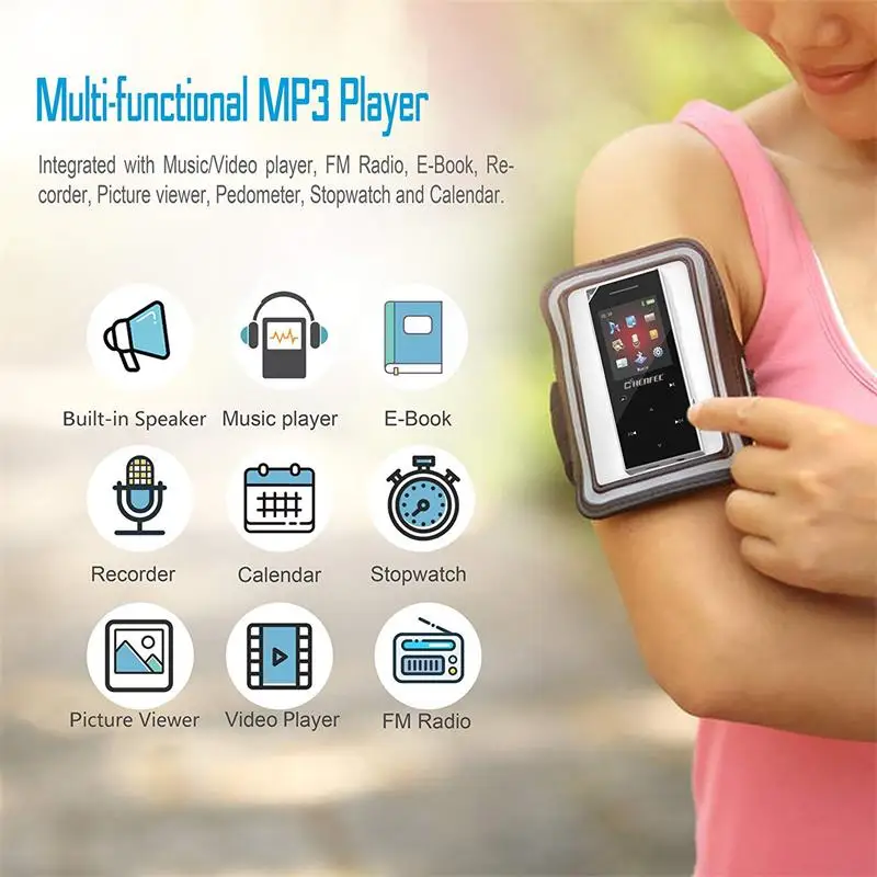 Bluetooth4.1 mp3-плеер цифровой музыкальный аудио плеер с FM радио/динамиком