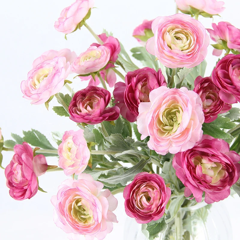 

Шелковые Розовые пионы и камелии, искусственные цветы, букет для украшения дома, свадьбы, в помещении, разные цвета, 10 веток