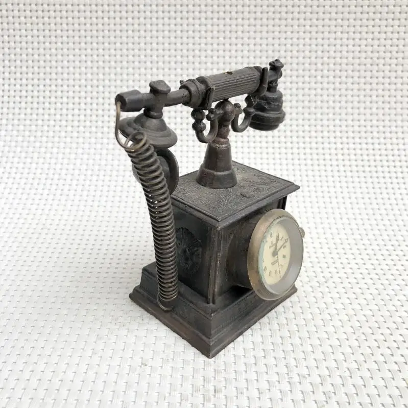 Vintage Western Watches Copper Mechanical Watch European Phone Antique Home Decoration | Дом и сад